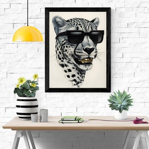 Cheetah Print Wall Art, Hipster Animal Art, Cheetah Printable Artwork, Animal Wall Art, Above Bed Art, Animal Lover Gift