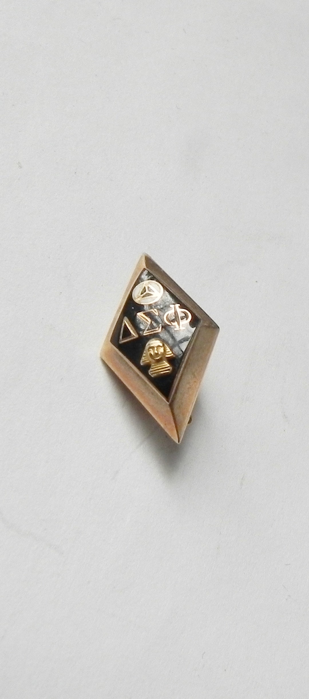 Vintage Mid Century DELTA Sigma Phi 10K Fraternity Pin. - Etsy
