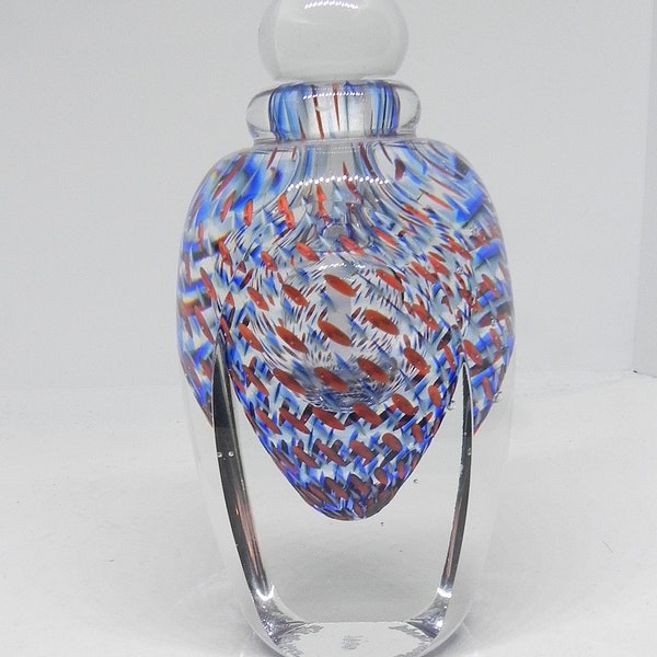 Art Glass Perfume Bottle Signed Etsy
