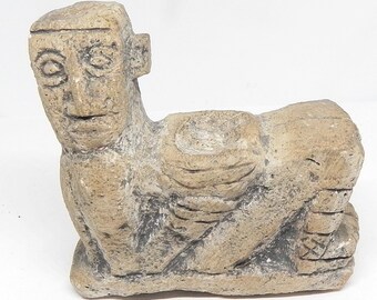 Pre Columbian Carved Figure of Chacmool.  Offering to the gods Altar. Estate Fresh.