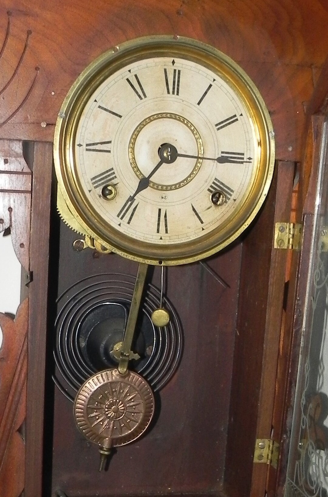 Antique Seth Thomas Eastlake 8day Kitchen Clock. Turn of the Century