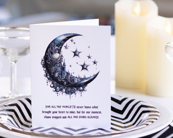 Groom to bride card, Halloween wedding, Groom gift from bride on wedding day,