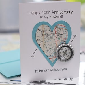 10.Hochzeitstag, Karte, Karte zum 10.Hochzeitstag für Ehemann, personalisierte Grußkarten, schwul