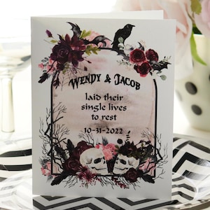 Hochzeitskarte, Halloween-Hochzeit, Day of the Dead Hochzeit, Mr und Mrs, Grußkarten,