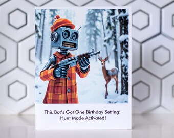 Funny birthday card for dad, hunting, card for husband