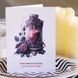 Gothic Kerze, Hochzeitskarte, bis dass der Tod uns scheidet, Gothic Hochzeit, Mr und Mrs