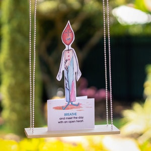 Positive Affirmationskarten, nur atmen Zeichen, emotionale Unterstützung, Freundschaftskarte