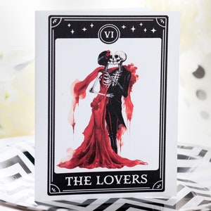 Lovers Tarot card, wedding card, gothic wedding, Mr and Mrs,