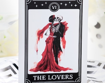 Lovers Tarot card, wedding card, gothic wedding, Mr and Mrs,