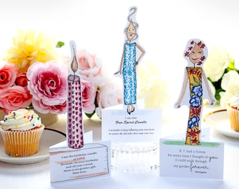 Birthday card for girlfriend, assorted card set of 3, gift for best friend female, greeting cards,