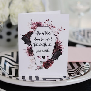 Hochzeitskarten, Halloween-Hochzeit, Personalisiert, Mr und Mrs, Grußkarten,