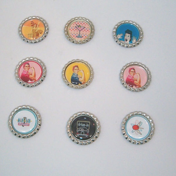 RETRO MAGNETS, Bottlecap Magnets