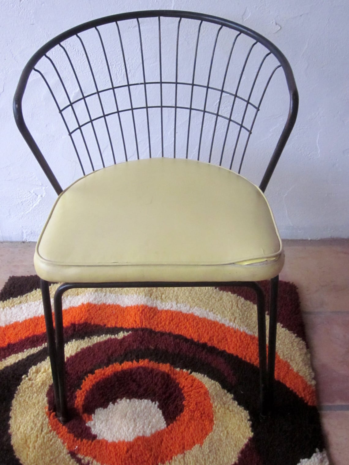 Pair DAYSTROM Mid Century Modern Chairs Wire Metal Barrel Etsy