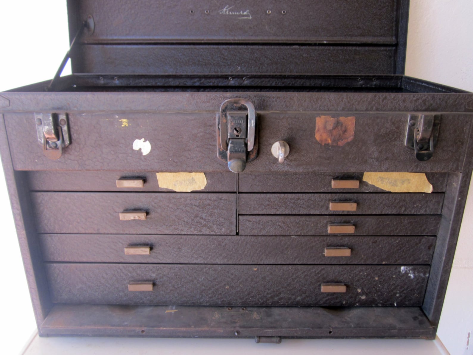 HUGE old vintage 1950s KENNEDY machinist tool box 7 drawers Etsy