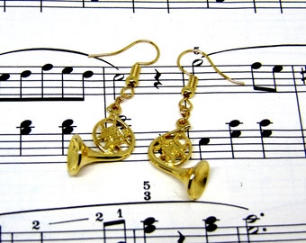 French Horn necklace Music Necklace Music teacher Personalized Hand stamped jewelry