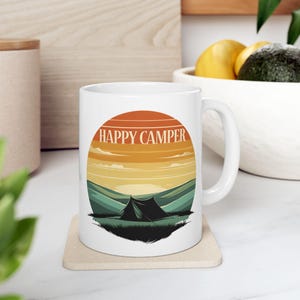 HAPPY CAMPER MUG- Tent