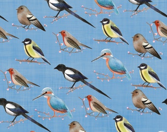 British, Birds, Seamless Design, Digital Download, Surface Pattern, Fabric