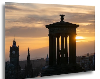 Edinburgh Sunset Print: Calton Hill, Scotland Cityscape