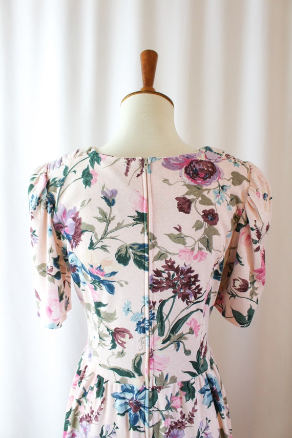 Vintage 80s Floral Print Dress // Women's S Small… - image 8