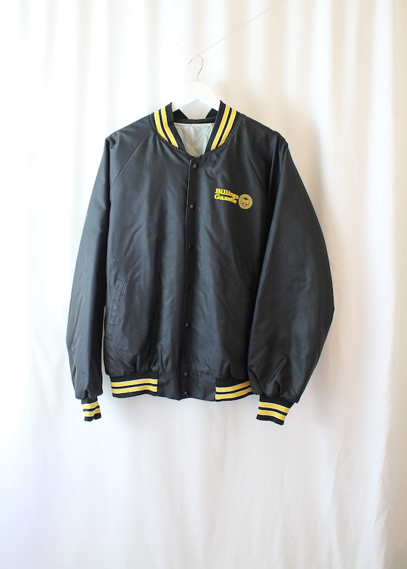 Vintage 80s Club Jacket Black // Mens XL Women's … - image 2