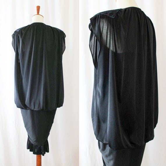 Vintage Formal Dress Black Glittery // Womens Siz… - image 2