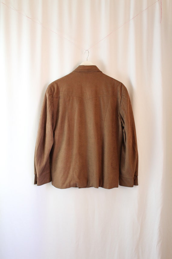 Vintage Western Brown Jacket // Mens L Large // F… - image 3