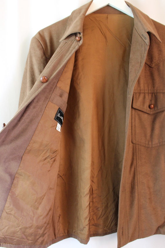 Vintage Western Brown Jacket // Mens L Large // F… - image 9