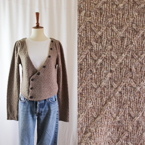 Tan wrap sweater best sale