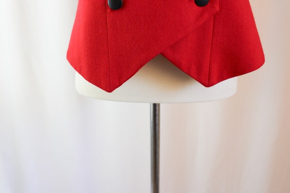Vintage 90s Red Wool Suit Vest // Women’s L Large… - image 7
