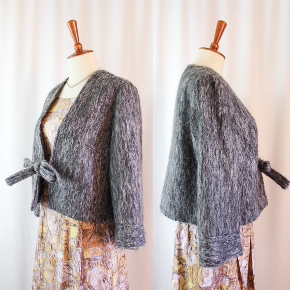 Vintage Mohair Wool Jacket 70s // Womens M Medium… - image 2