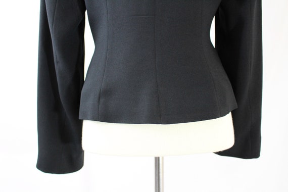 Vintage Laura Ashley Black Jacket Embroidered // … - image 8