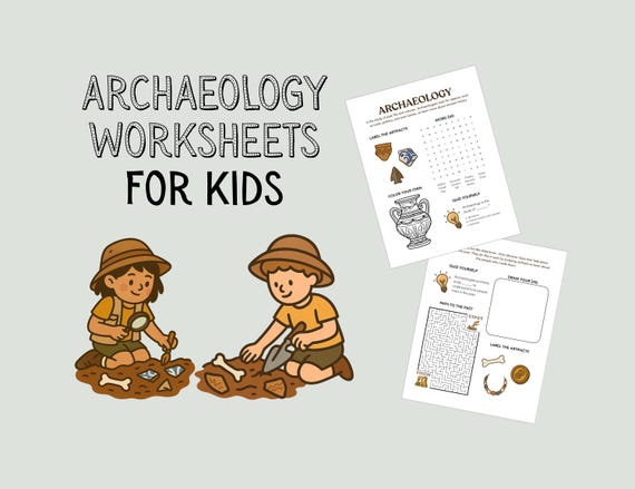 Archaeology Worksheets for Kids