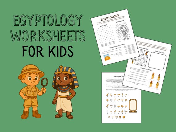 Egyptology Worksheets for Kids