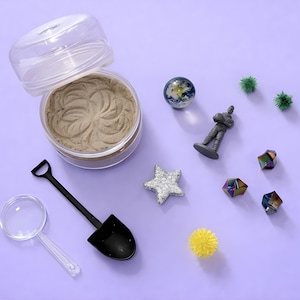 Astronomy Sensory Jar | Outer Space Dig Kit for Kids | STEM & Montessori Activity | Planets, Stars, Galaxy Pretend Play