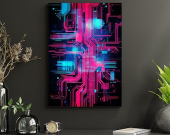 Cyberpunk Wall Art – Glitch Poster Set (Digital Download)