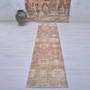 2x8,Hallway Rug,Runner Rug,Handmade Runner Rug,2x8 Turkish Runner,Oushak Runner Rug,Soft Runner,Anatolian Runner Rug,2x8 Wool Rug,Runner
