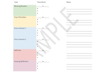 ADHD Weekly Planner