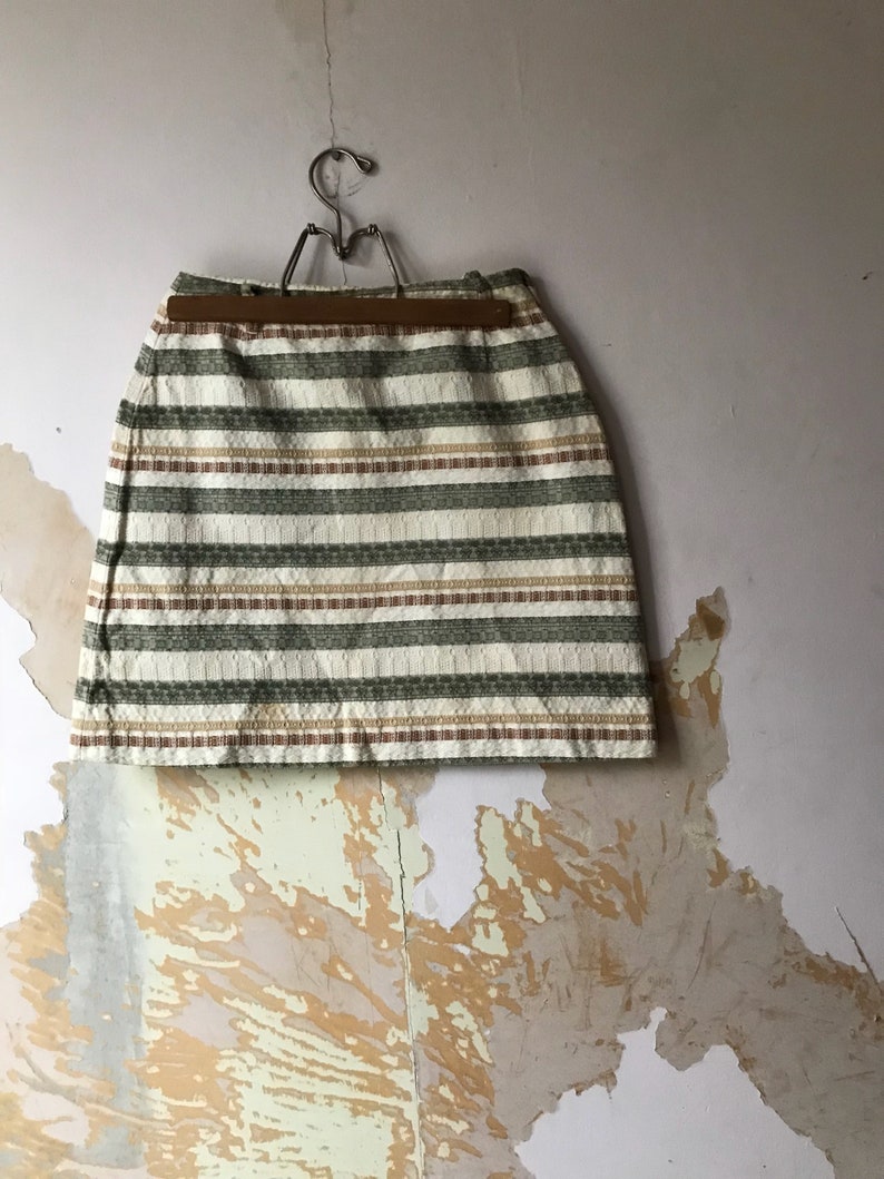 1960's Textured Print Vintage Cotton Mini Skirt Size Small - Etsy