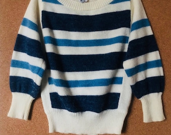 Unisex vintage striped toddler sweater from 70's