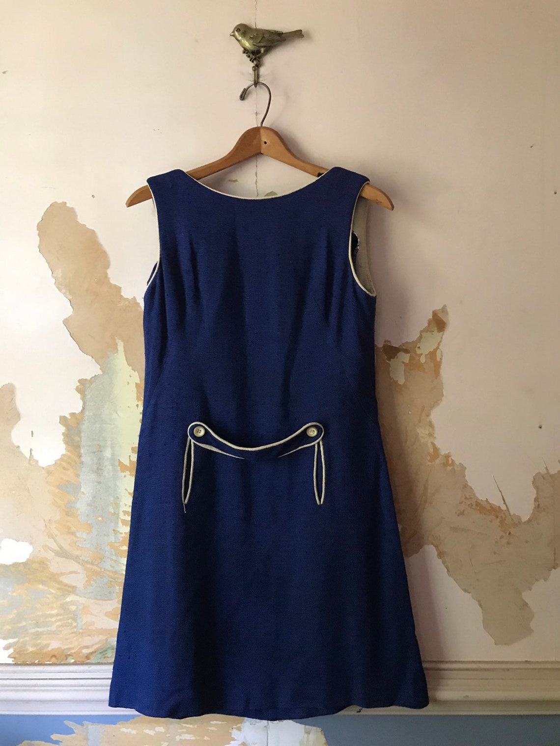 60's Plaid Button Up A-Line Dress by A Sue Brett