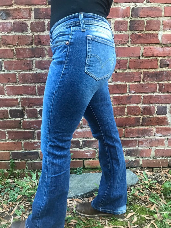 levi's super low rise bootcut jeans