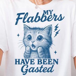 My Flabbers Have Been Gasted PNG, Vintage Retro Funny Cat Shirt Design, Snarky png, Trendy Sarcastic Cat Png, Sublimation Designs, Cat lover