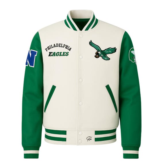 フィラデルフィア・イーグルス バーシティジャケット - 刺繍イーグル