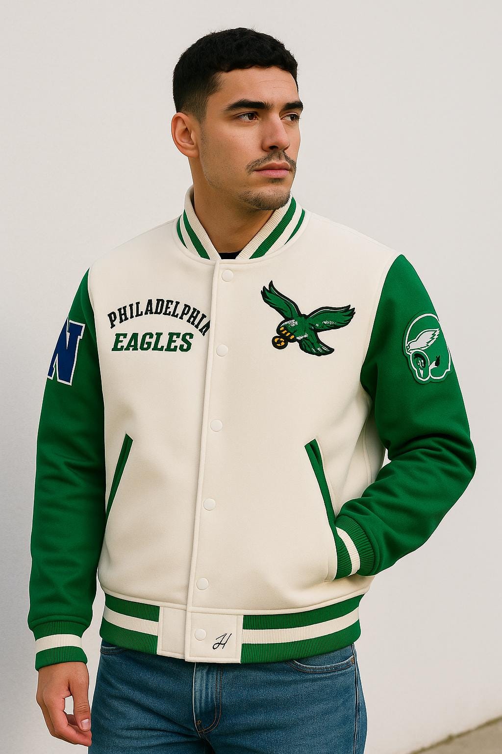 フィラデルフィア・イーグルス バーシティジャケット - 刺繍イーグル