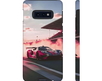 Czerwony samochód wyścigowy, etui na telefon wyścigowy | Wytrzymałe etui dla entuzjastów samochodów, fanów wyścigów, miłośników sportu, prezent dla niego, prezent dla niej, samochody, samochód