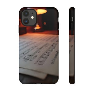 Sheet Music Note Phone Case, Music Lover Gift, Tough Cases, Musical Accessories, Personalized Phone Cover, Unique Music Theme