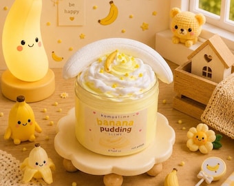 Banana Pudding DIY Butter Slime | Scented | Soft Clay Add Ins