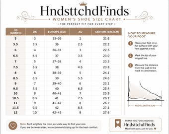 Women's Shoe Size Conversion Chart (Digital Download) – us, uk, eu, au Sizing Guide