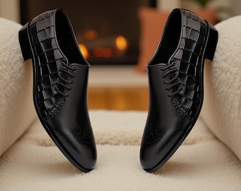 Oxfords de cuero hechos a mano: zapatos de vestir formales para hombre