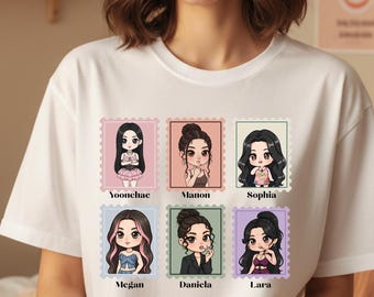 Katseye T-Shirt, Chibli Style K-Pop Graphic Tee, Katseye Clothing, Kateseye merch, Gabriela Shirt